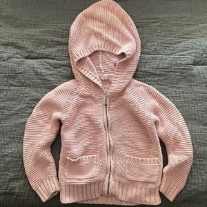 Girls Gap zip up pink Sweater size 4